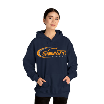 Heavy Hoody Sweatshirt Gray/Orange Logo Truck