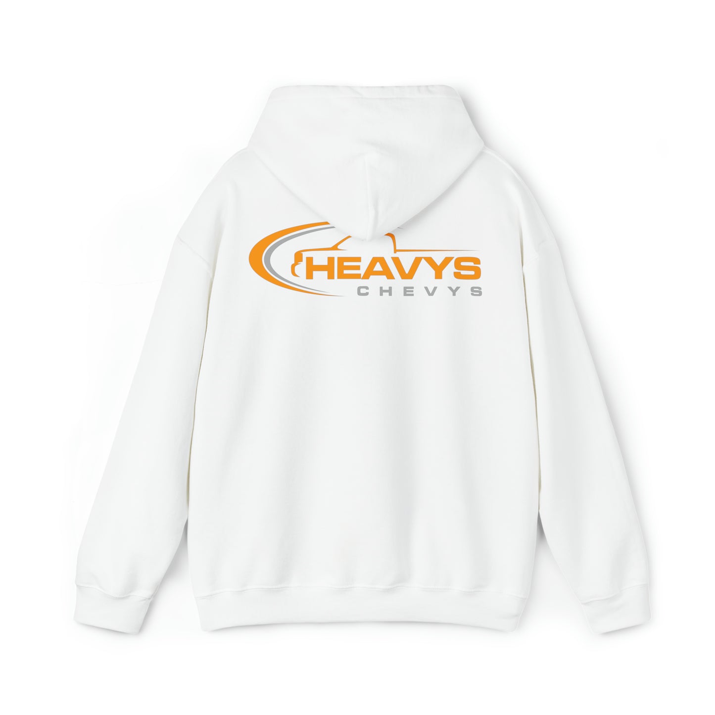 Heavy Hoody Sweatshirt Gray/Orange Logo Truck