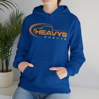 Heavy Hoody Sweatshirt Gray/Orange Logo Truck