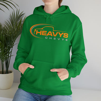 Heavy Hoody Sweatshirt Gray/Orange Logo Truck