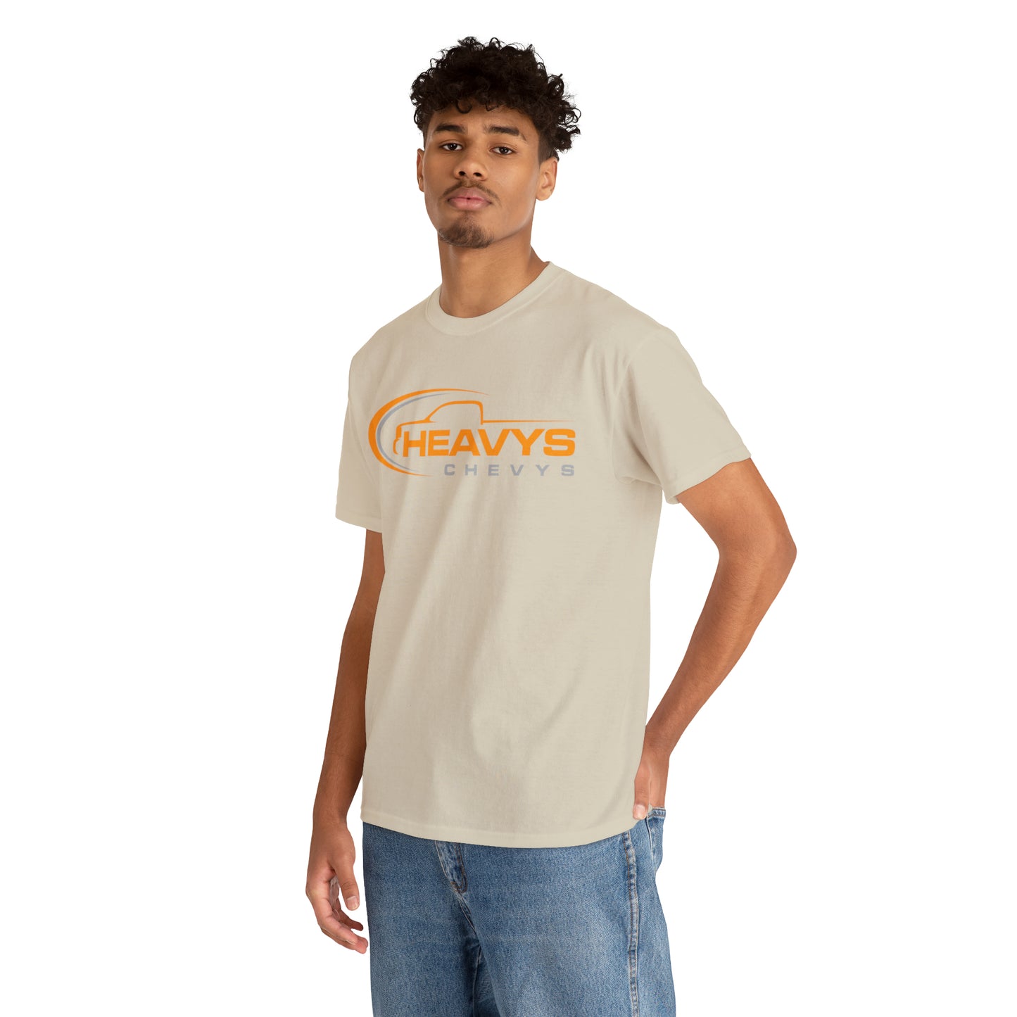 Truck Orange Gray Heavy Cotton Tee