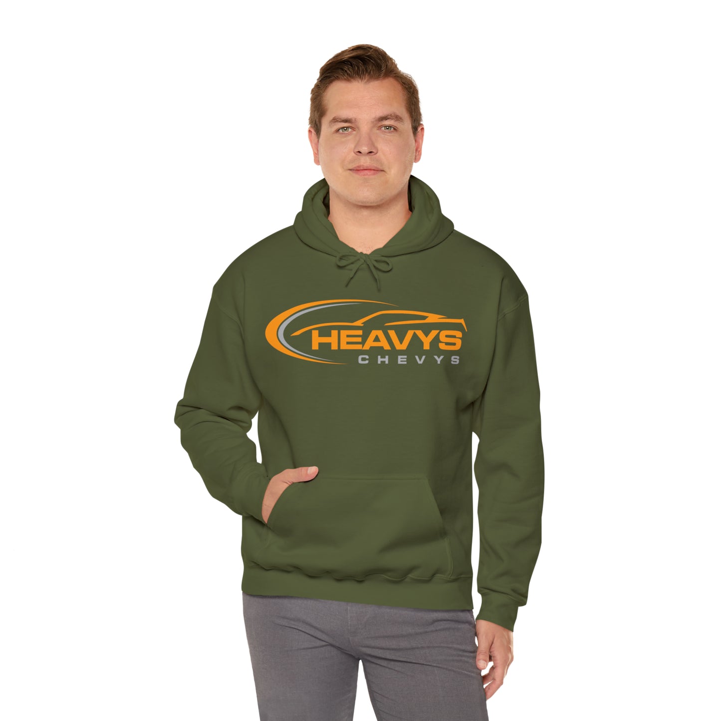 Heavy Hoodie Gray/Orange Logo Vette