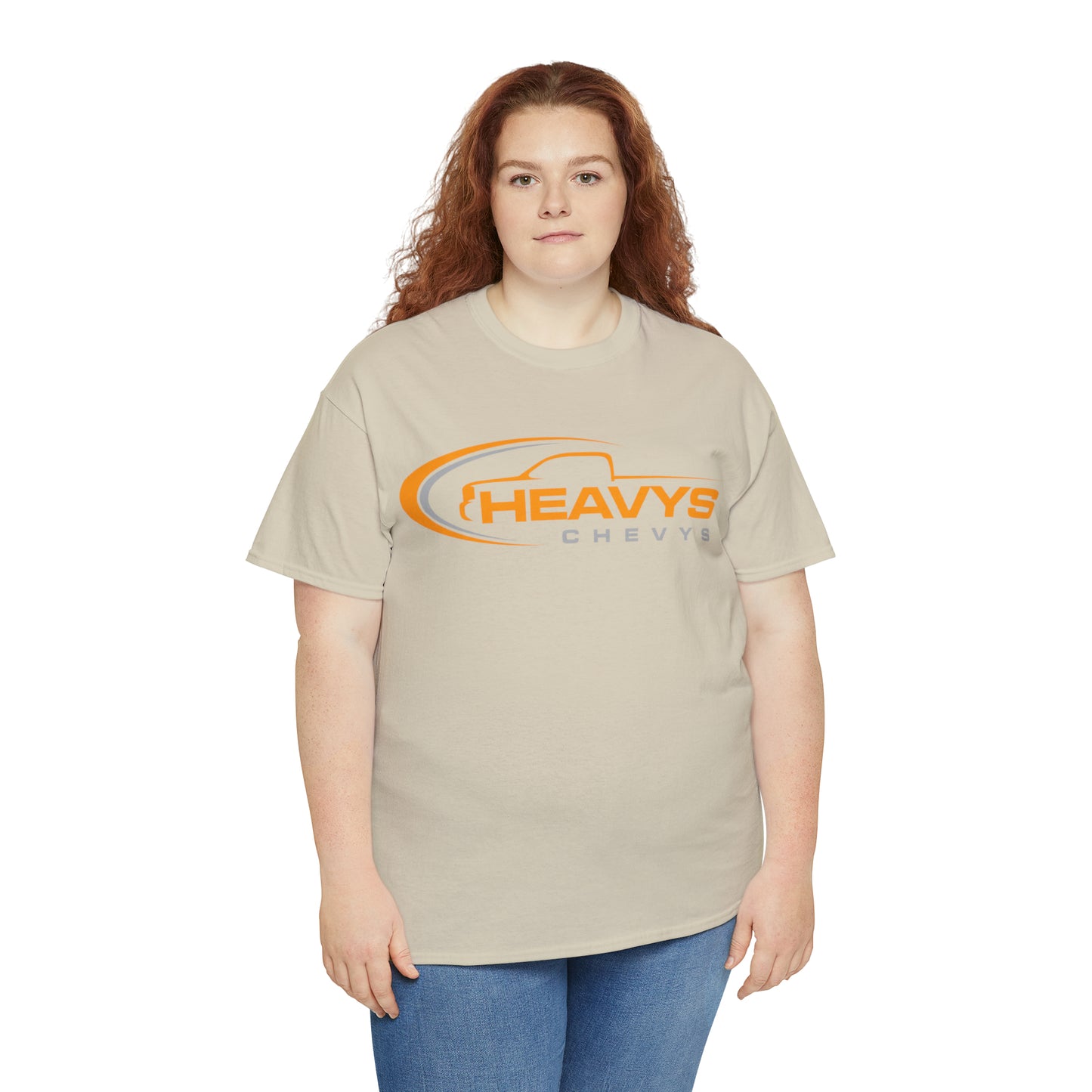 Truck Orange Gray Heavy Cotton Tee