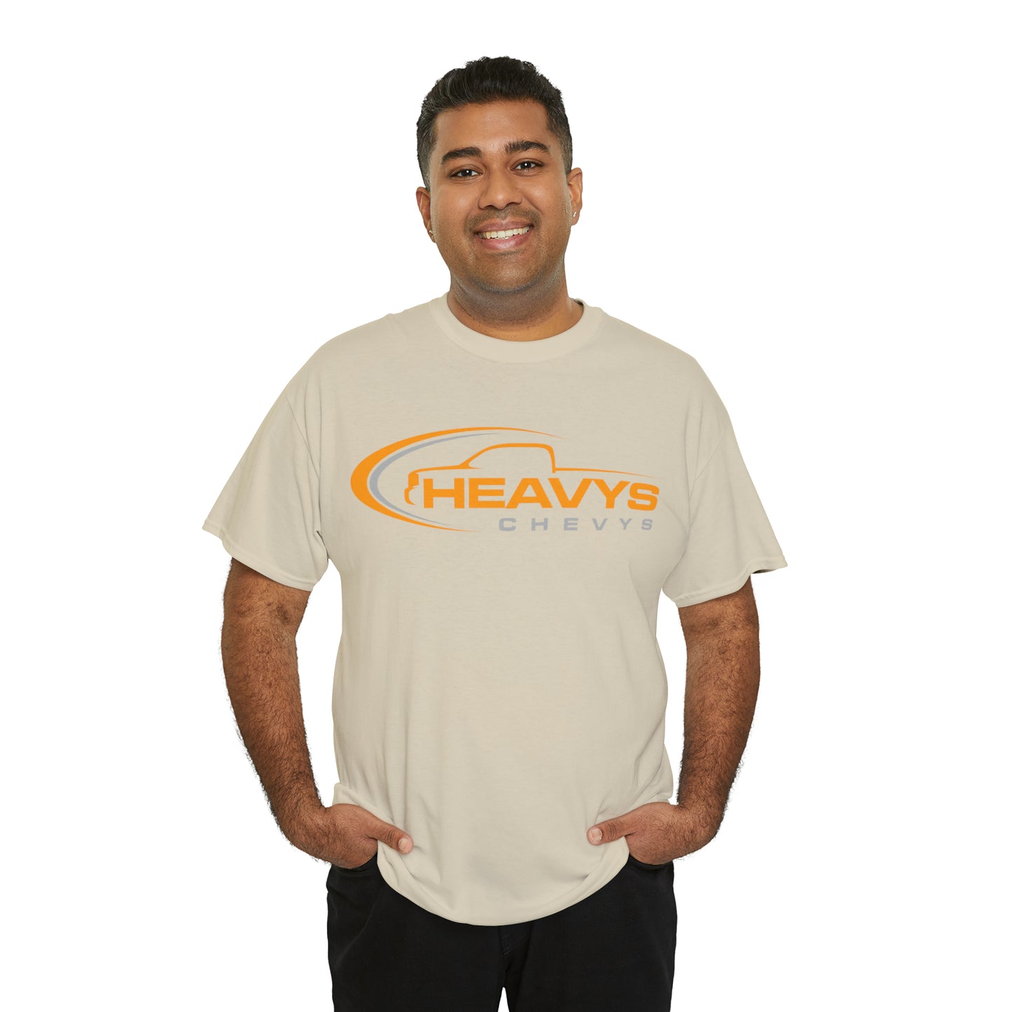 Truck Orange Gray Heavy Cotton Tee