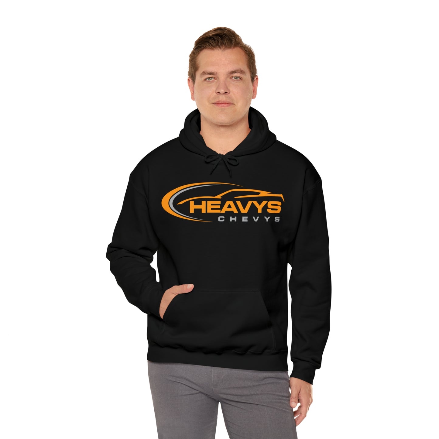 Heavy Hoodie Gray/Orange Logo Vette