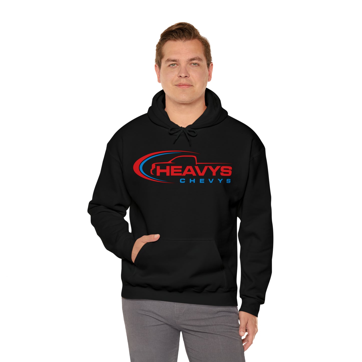 Heavy Hoodie Red/Blue Truck