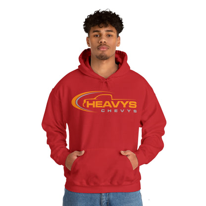 Heavy Hoody Sweatshirt Gray/Orange Logo Truck