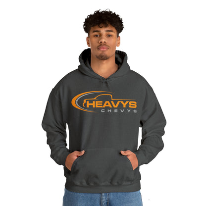 Heavy Hoody Sweatshirt Gray/Orange Logo Truck