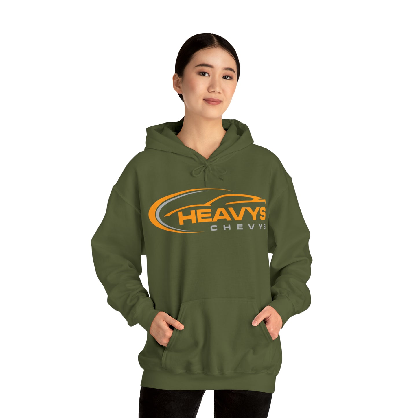 Heavy Hoodie Gray/Orange Logo Vette