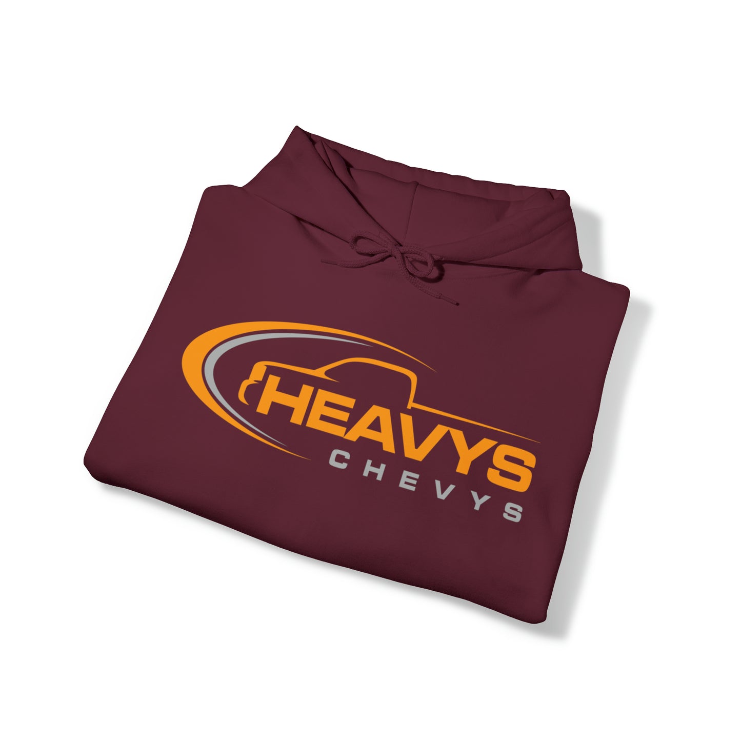 Heavy Hoody Sweatshirt Gray/Orange Logo Truck