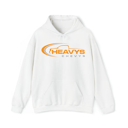 Heavy Hoody Sweatshirt Gray/Orange Logo Truck