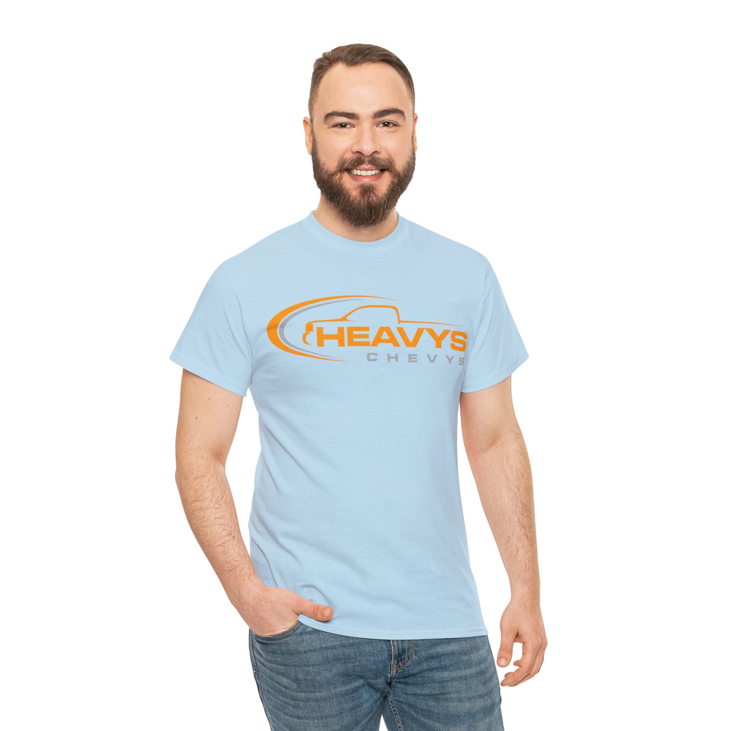 Truck Orange Gray Heavy Cotton Tee