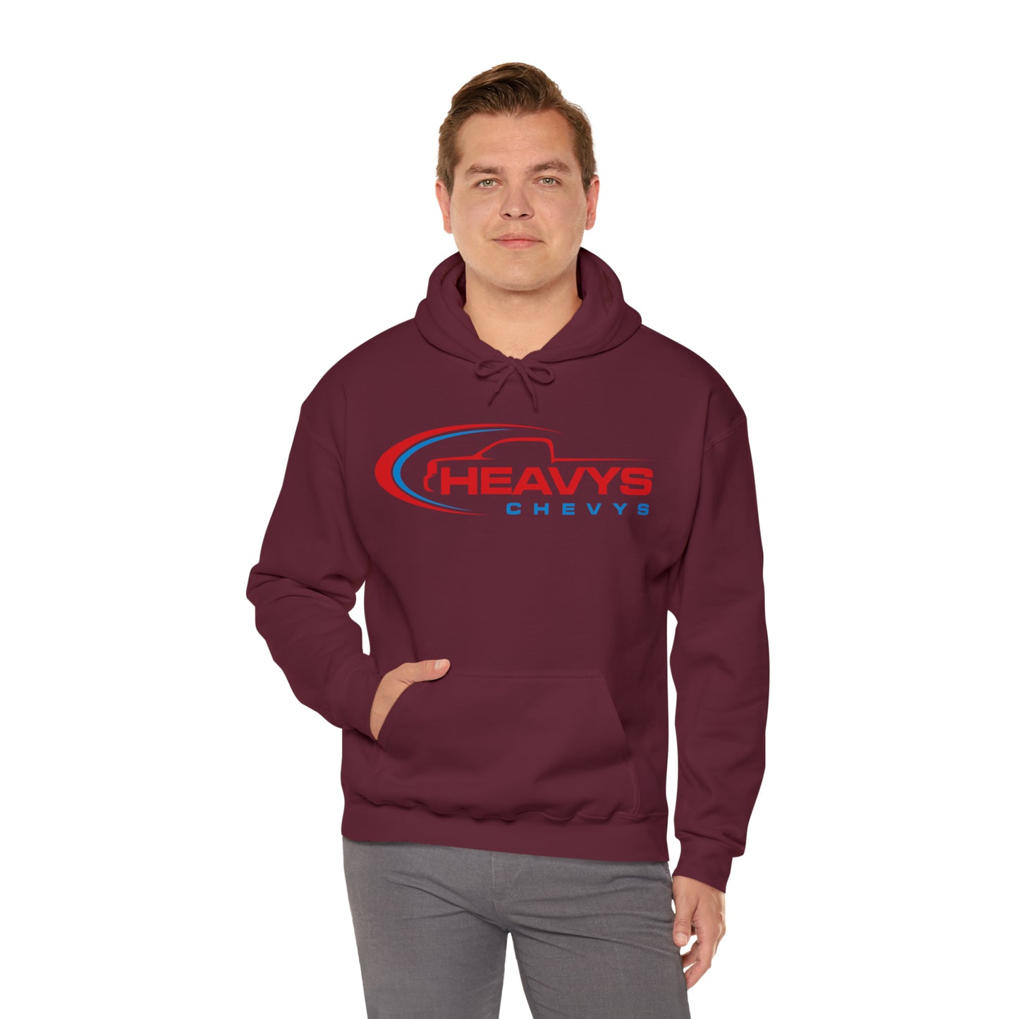 Heavy Hoodie Red/Blue Truck