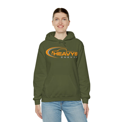 Heavy Hoody Sweatshirt Gray/Orange Logo Truck