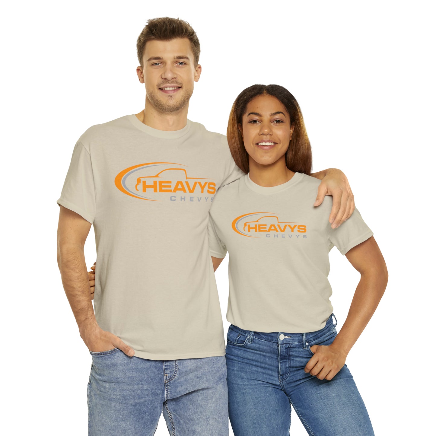 Truck Orange Gray Heavy Cotton Tee